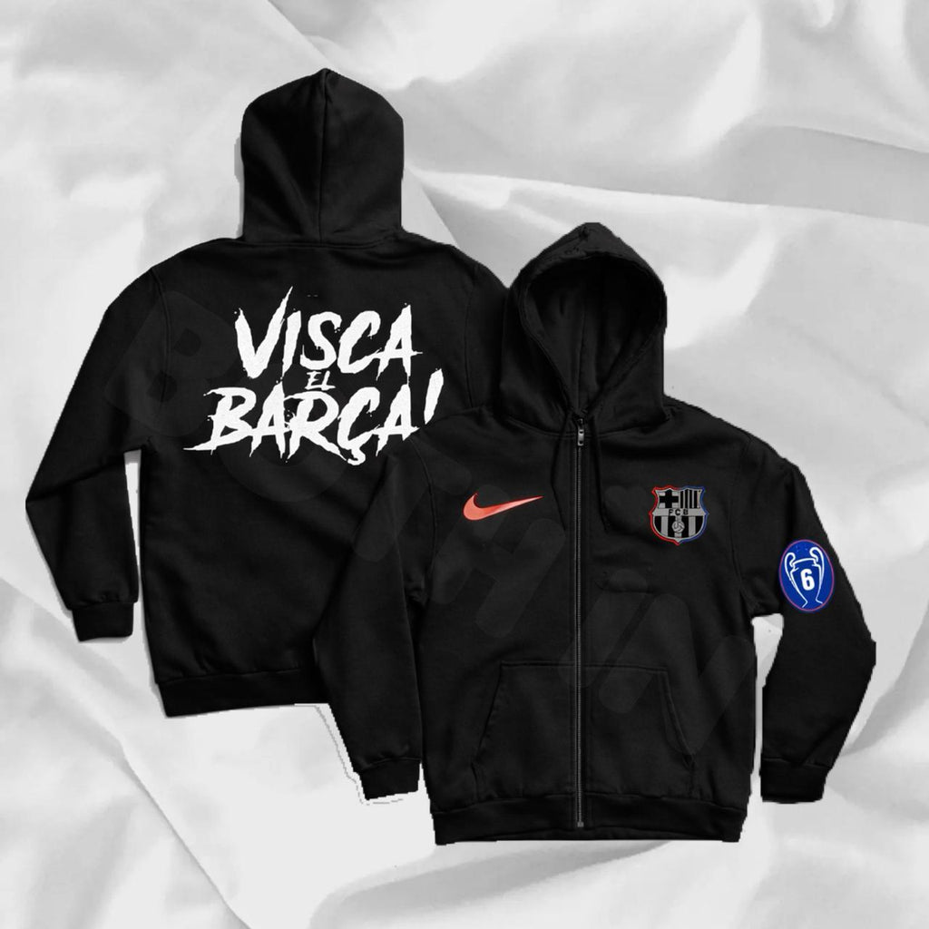 Visca Barca Zip-Up Hoodie