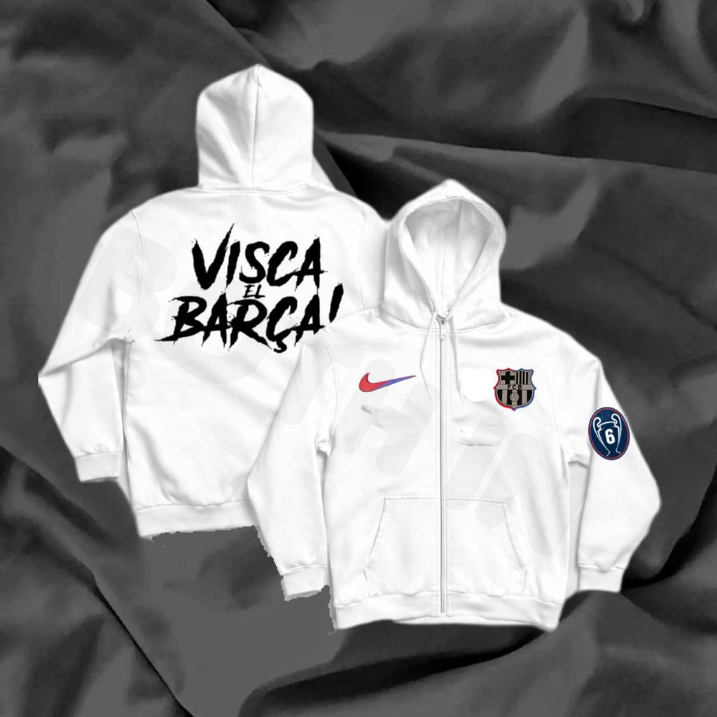 Visca Barca Zip-Up Hoodie